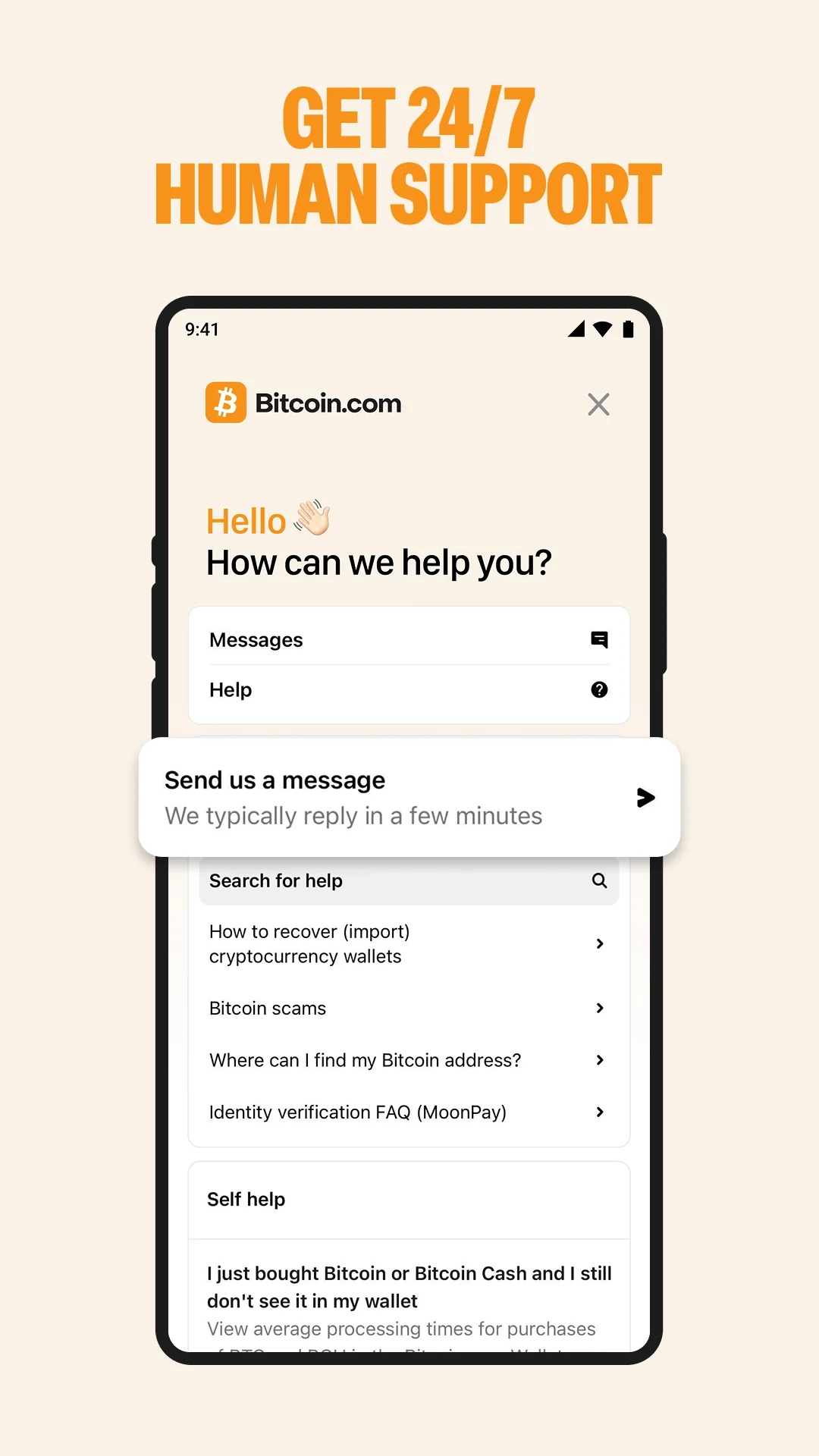 Captură de ecran Bitcoin.com Wallet: Buy, Sell 7