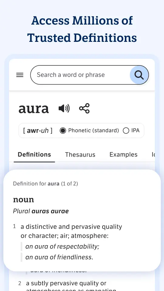 Снимка на екрана Dictionary.com: English Words 2