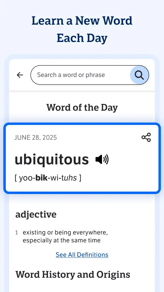 Снимка на екрана Dictionary.com: English Words 4