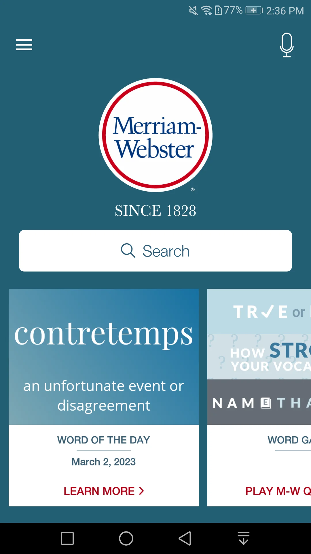 Ảnh chụp màn hình Dictionary - Merriam-Webster 1