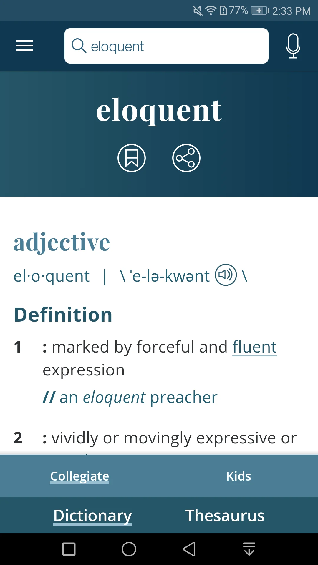 Ảnh chụp màn hình Dictionary - Merriam-Webster 3