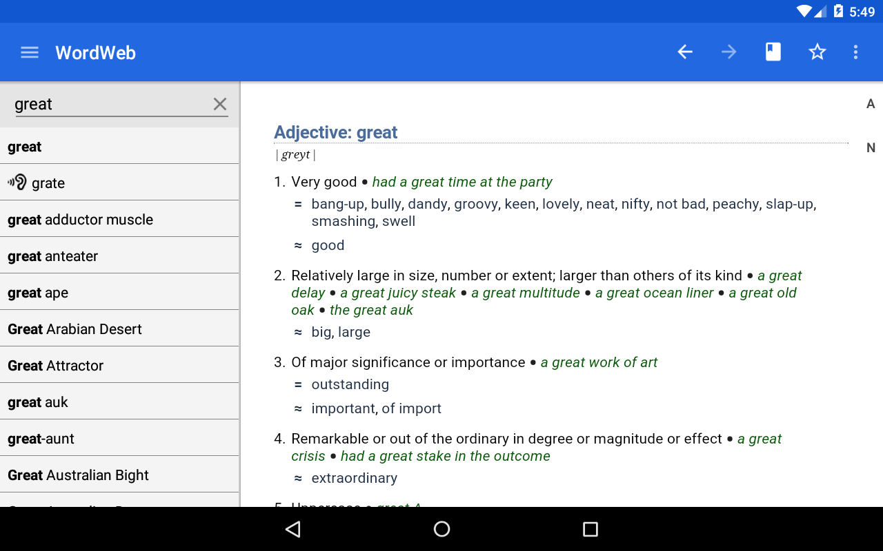 Captura de pantalla Dictionary - WordWeb 6