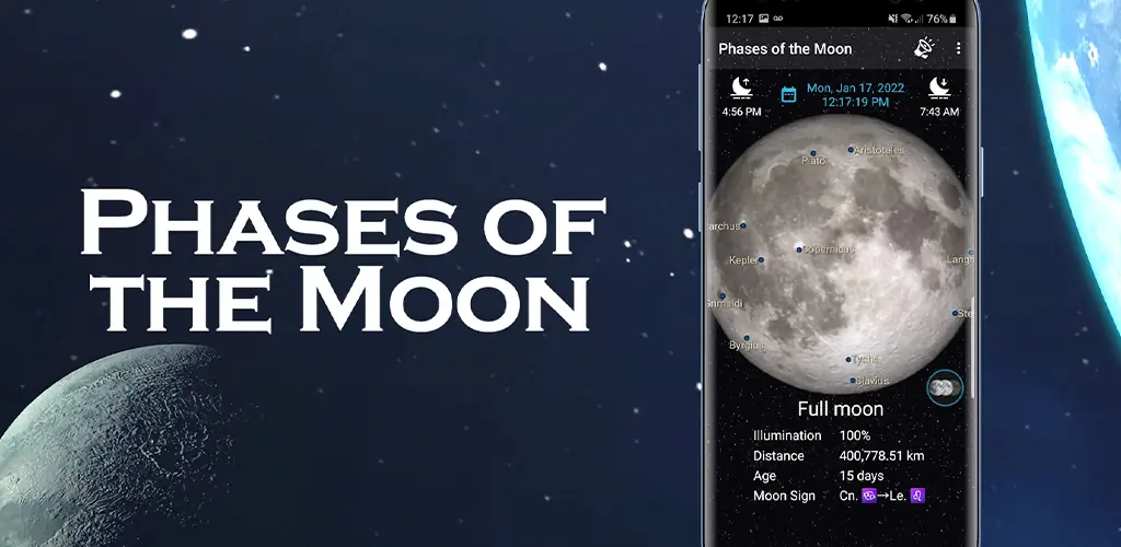 Фазы Луны приложение обложка для Android