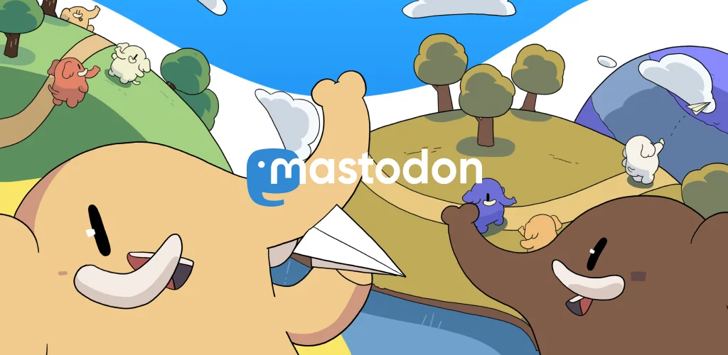 Mastodon aplicativo arte da capa para Android