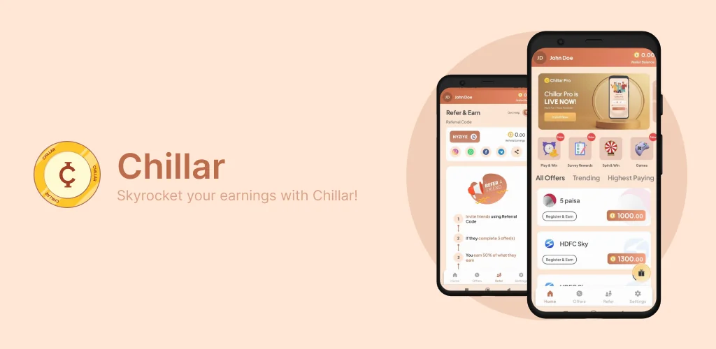 Money Earning App- Chillar приложение обложка для Android