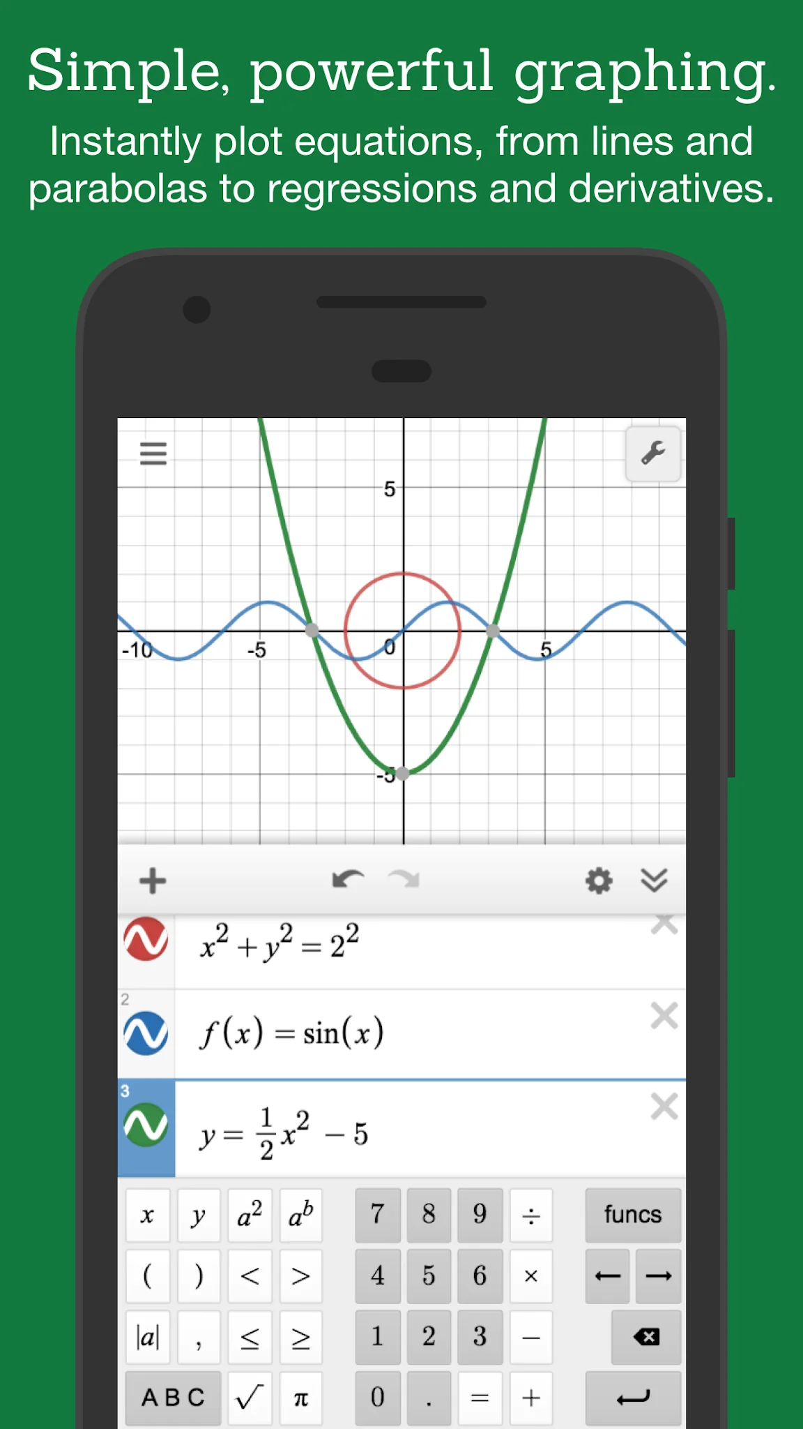 Скриншот Графический калькулятор Desmos 1
