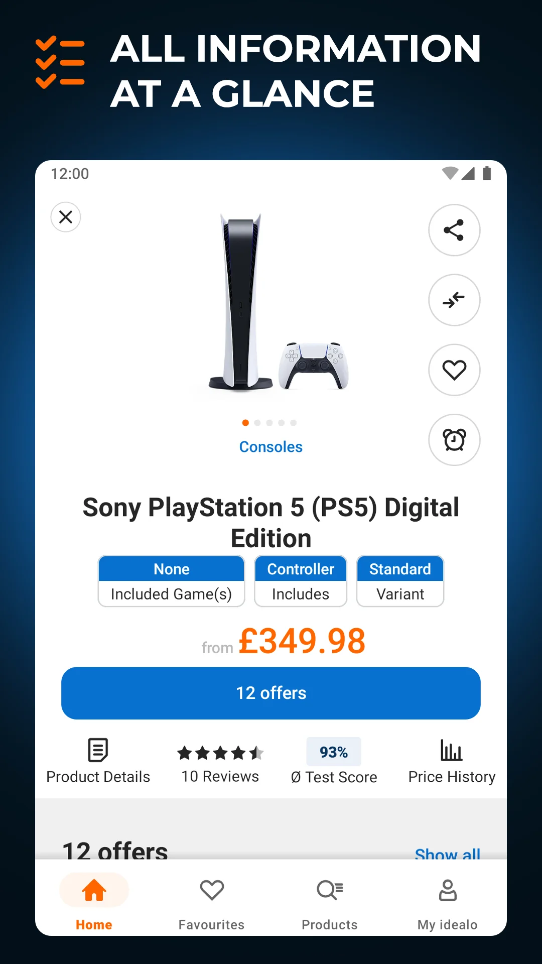 Captură de ecran idealo: Price Comparison App 1