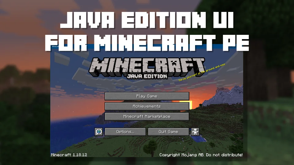 Скриншот Java Edition UI for Minecraft 1