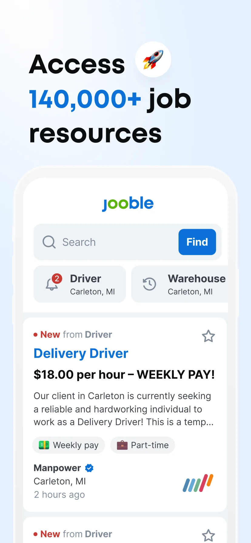 Скриншот Jooble — Job Search App 1