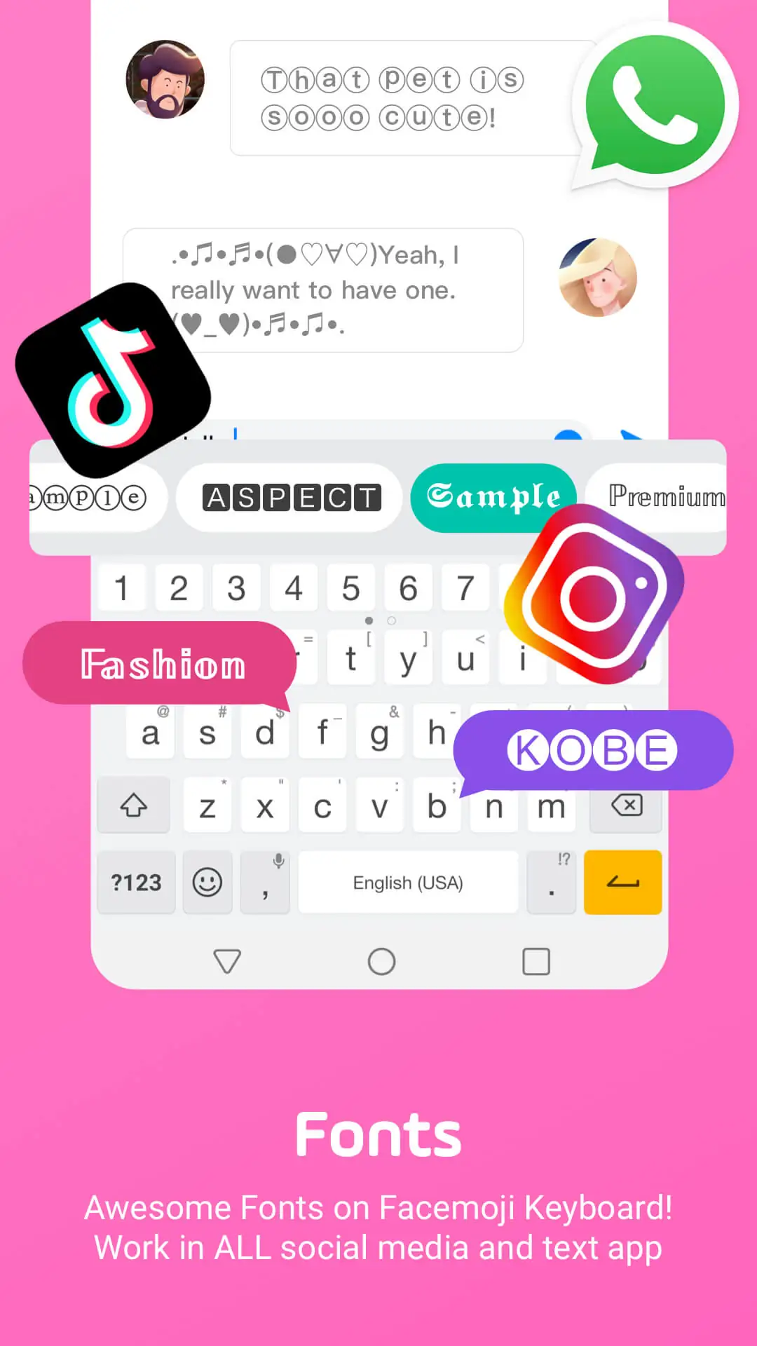 Tangkapan layar Facemoji Emoji Keyboard Pro 4