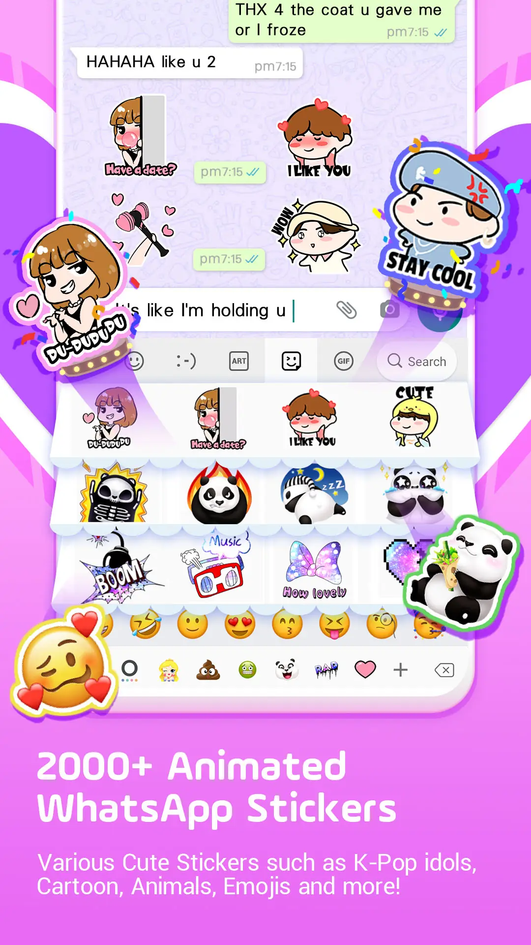 Tangkapan layar Facemoji Emoji Keyboard Pro 8