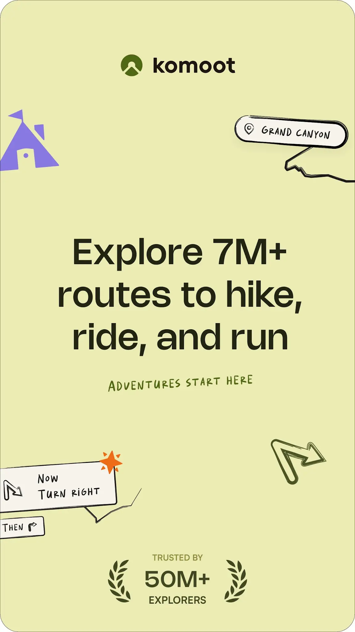 Снимка на екрана komoot - hike, bike & run 1