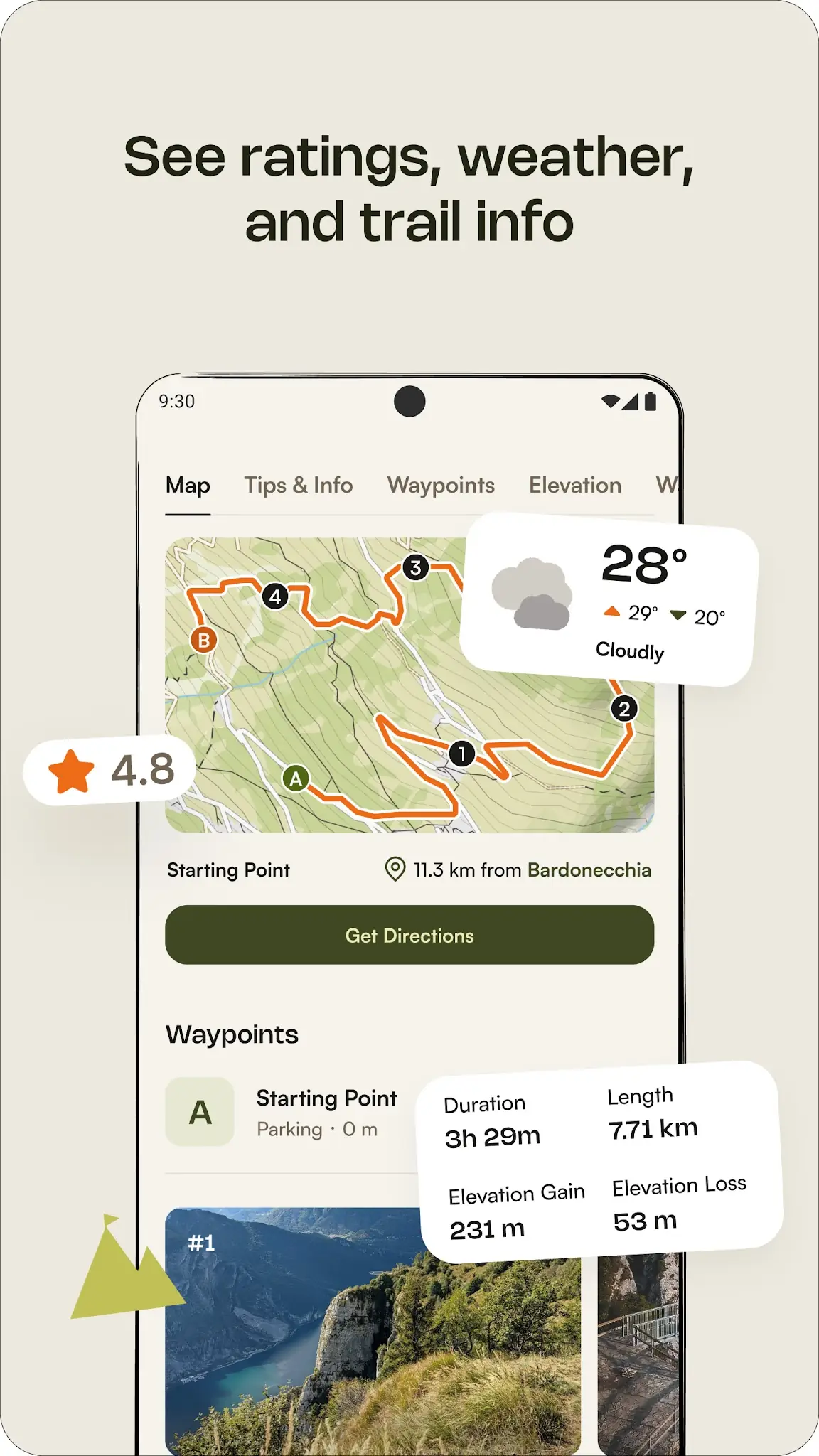 Снимка на екрана komoot - hike, bike & run 4
