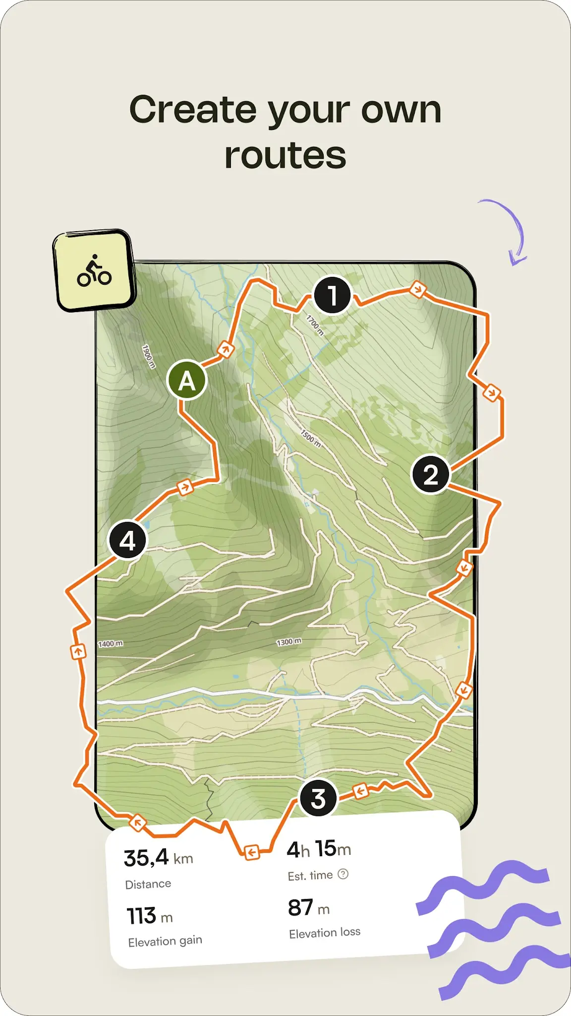 Снимка на екрана komoot - hike, bike & run 5
