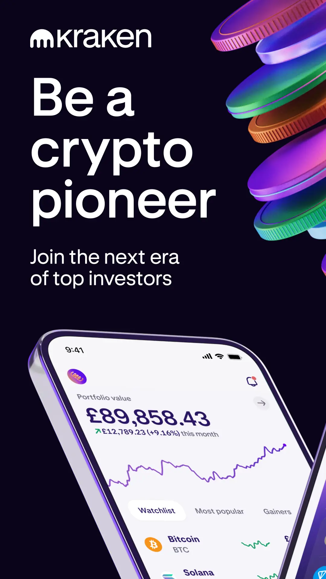 لقطة شاشة اشترِ بتكوین والكریبتو Kraken %د