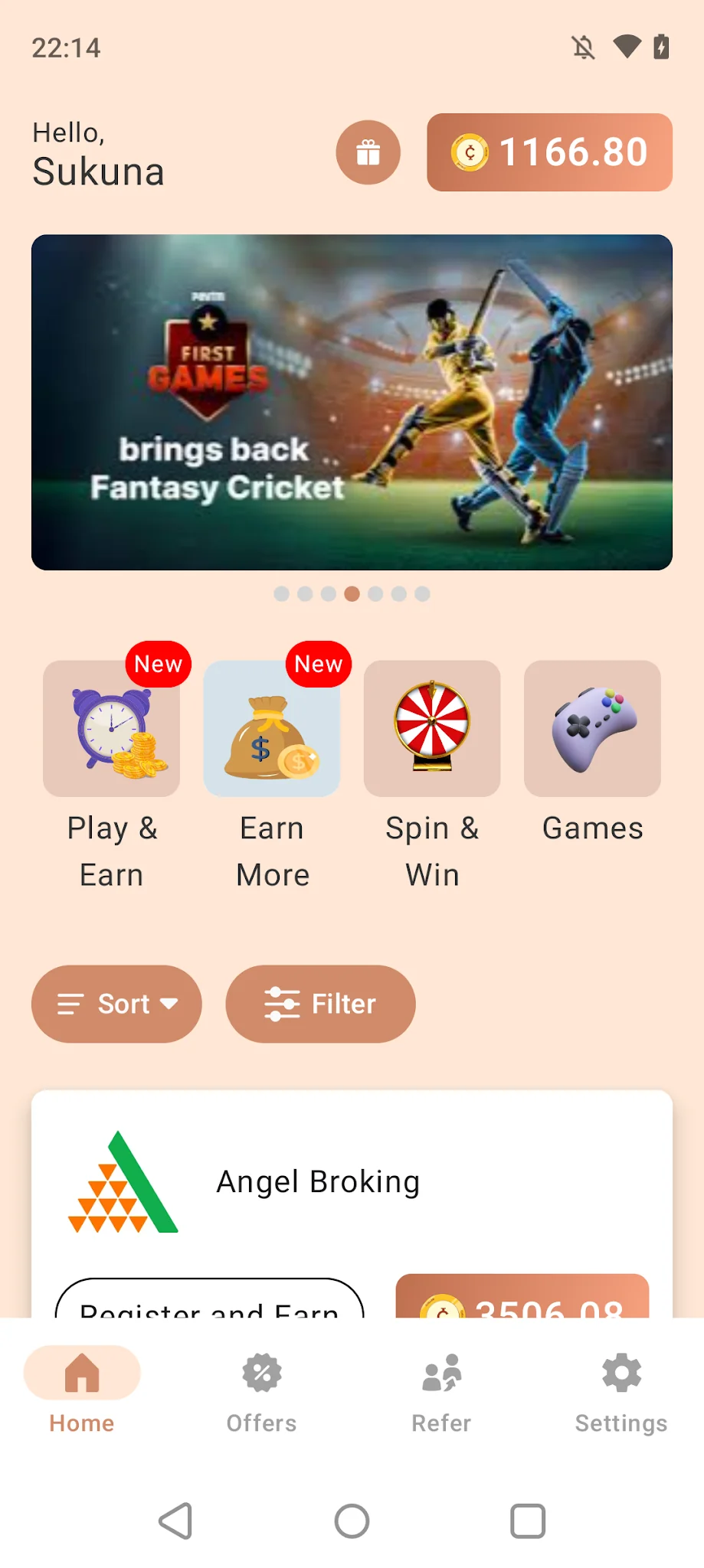 Скриншот Money Earning App- Chillar 1