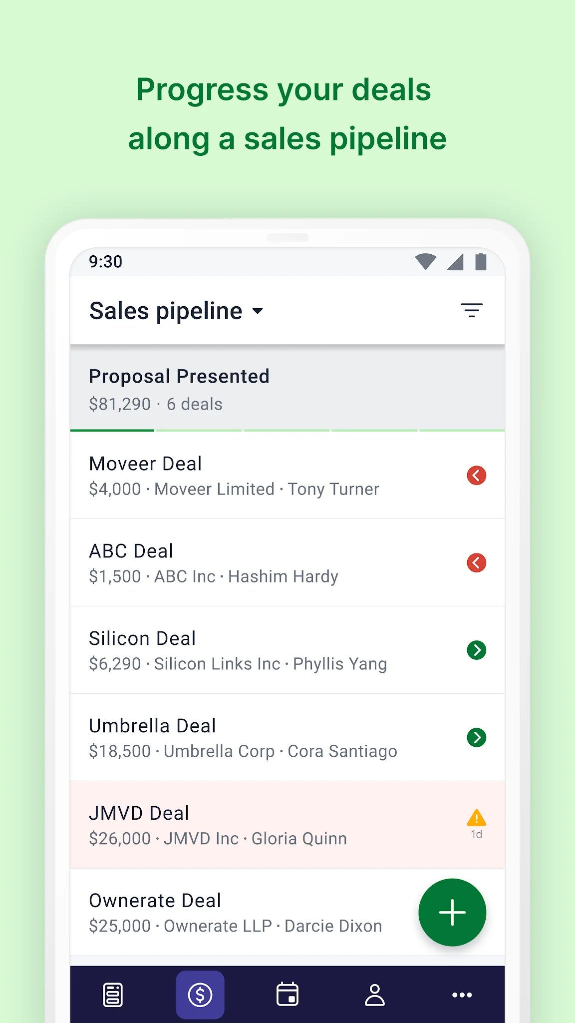 Screenshot CRM Mobile: Pipedrive 2
