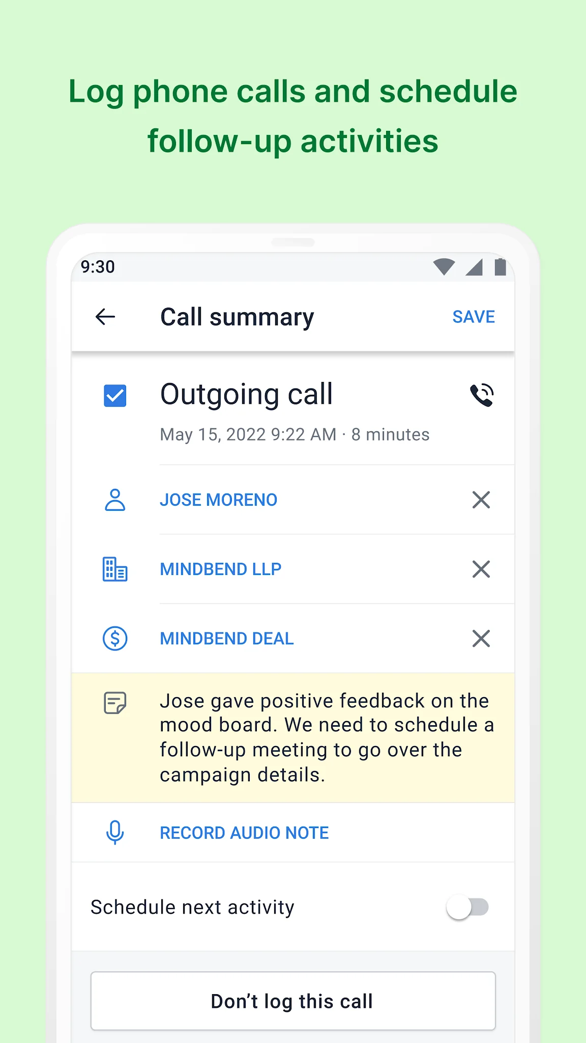 Screenshot CRM Mobile: Pipedrive 7