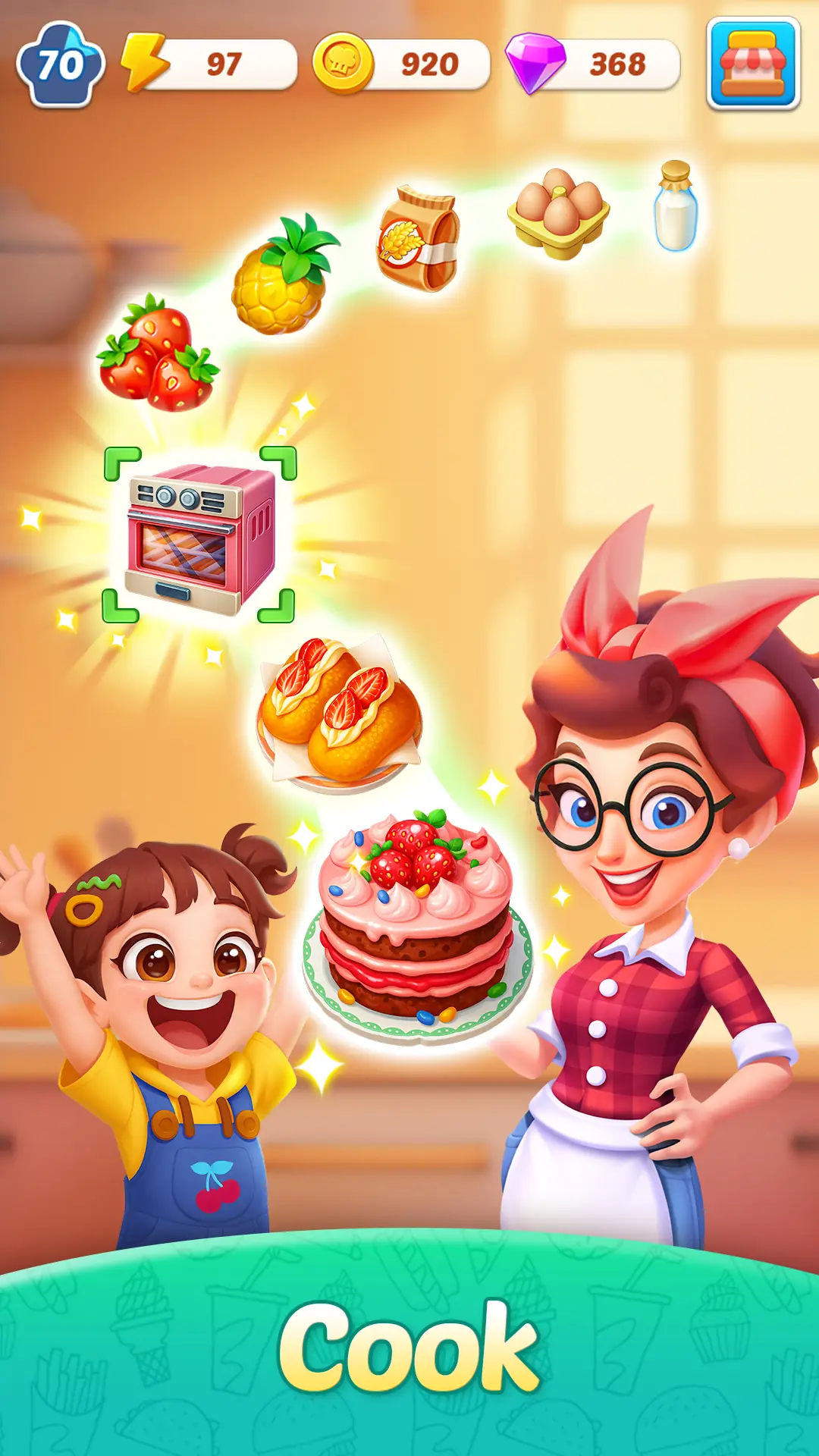Снимка на екрана Merge Cooking® 2
