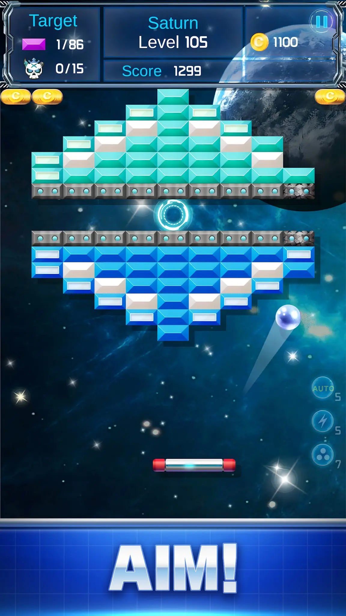 Скриншот Brick Breaker : Space Outlaw 1