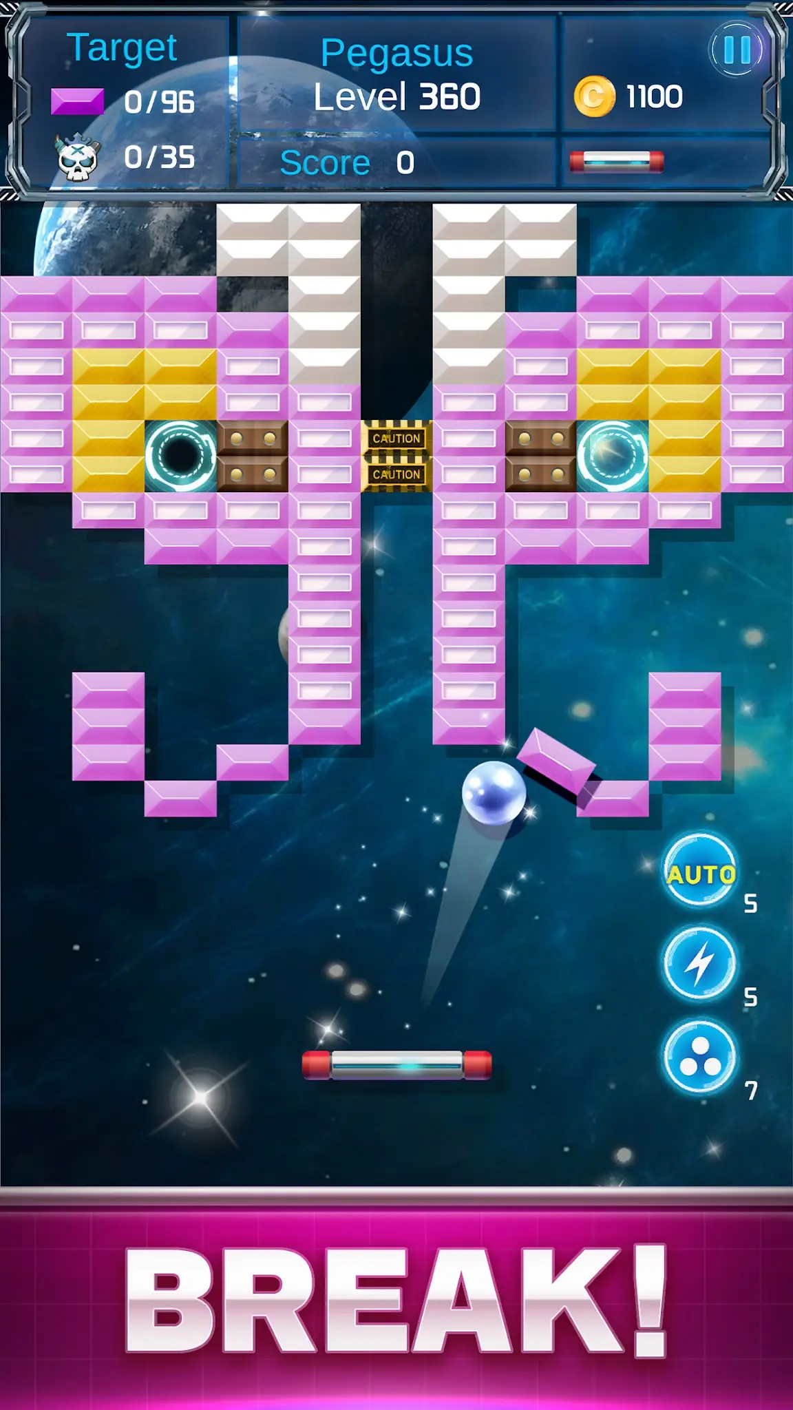 Скриншот Brick Breaker : Space Outlaw 3