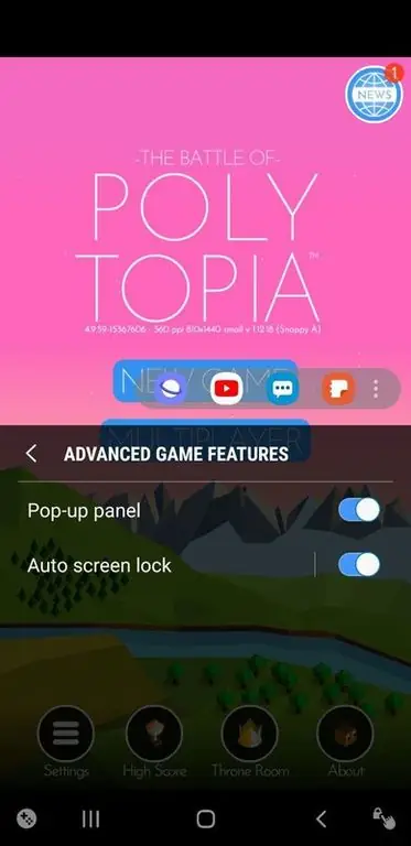 Capture d'écran Samsung Game Booster 3