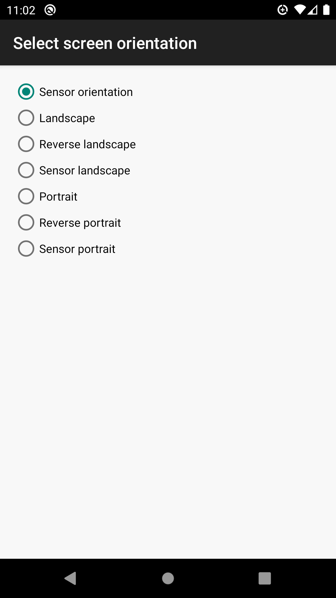 스크린샷 control screen rotation 4