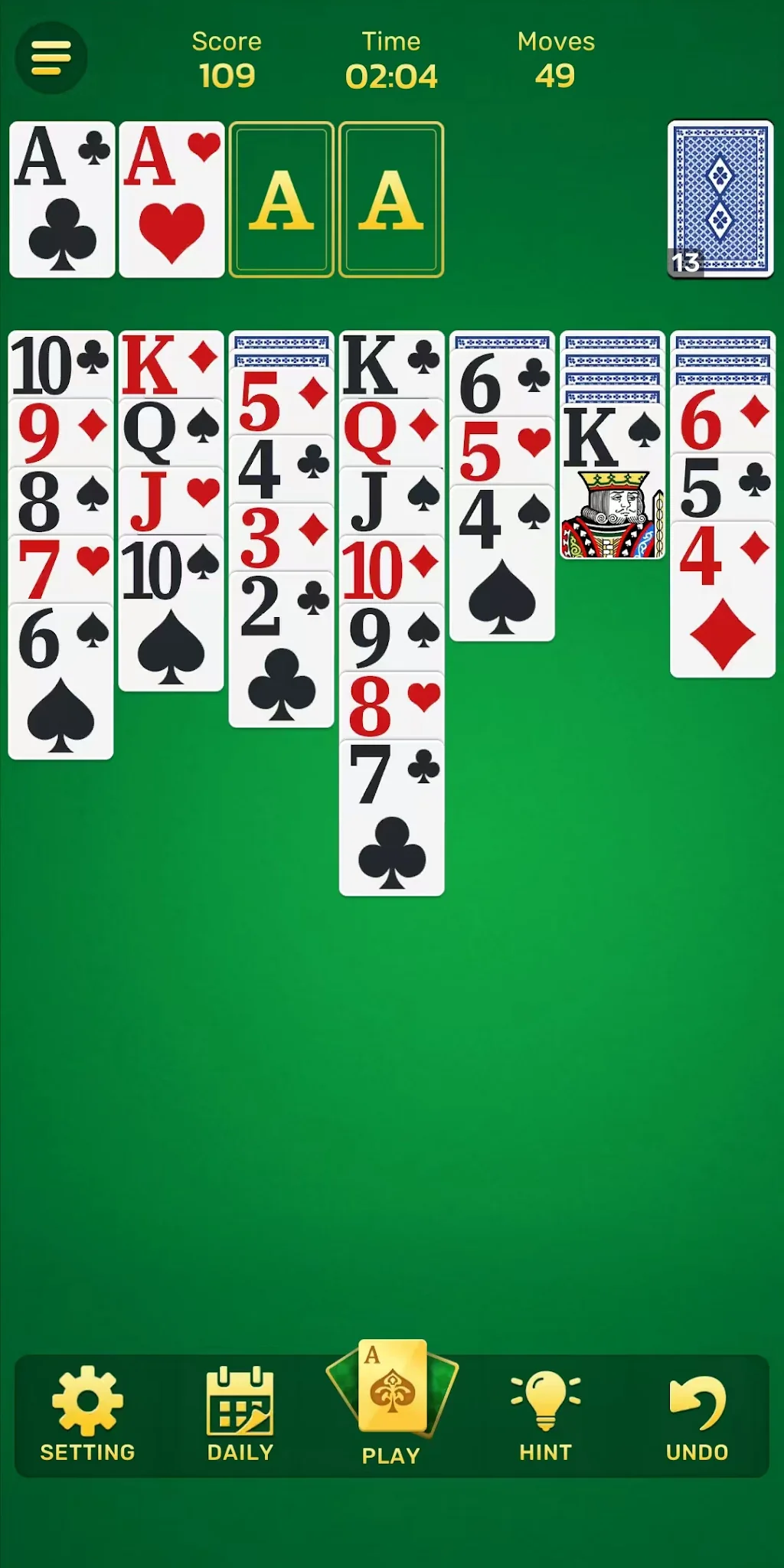 Capture d'écran Daily Classic Solitaire 4