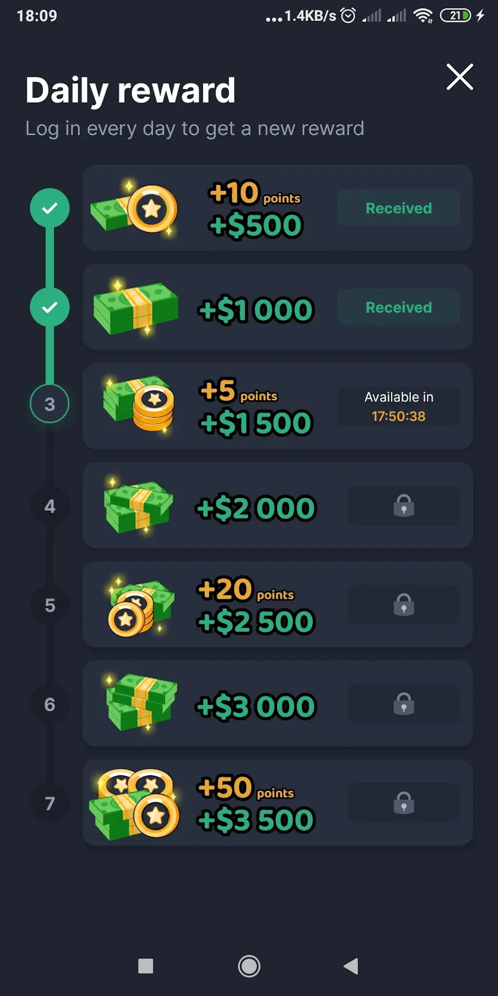 ภาพหน้าจอ Forex Royale 3