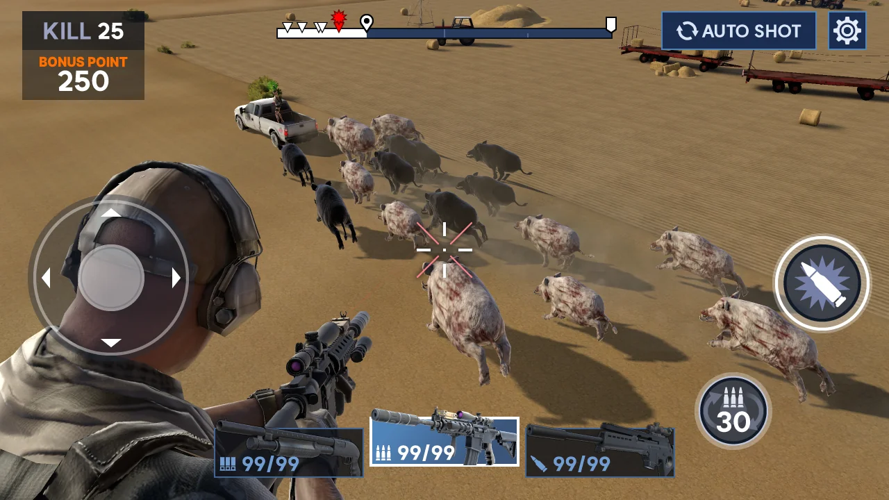 Heli Hog Hunt - Sniper Game képernyőkép 1