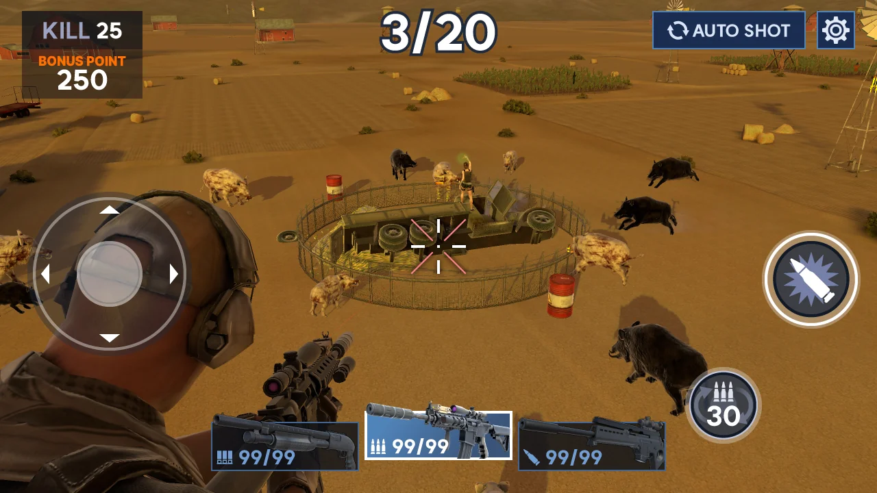 Heli Hog Hunt - Sniper Game képernyőkép 3