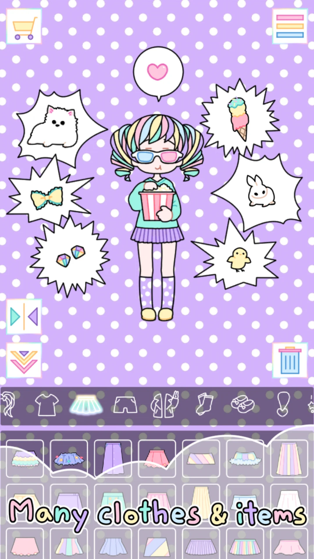 Zrzut ekranu Pastel Girl : Dress Up Game 5