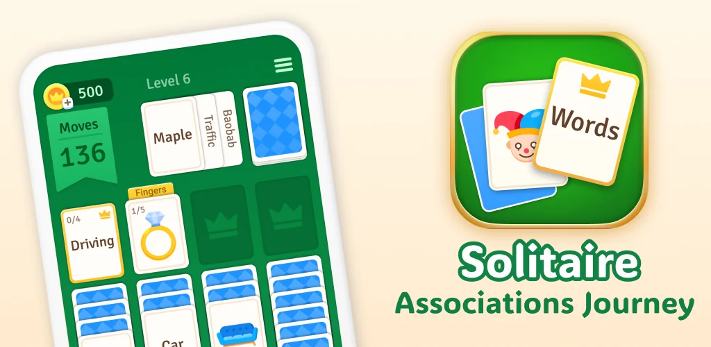 Solitaire Associations Journey játszma, meccs borítókép Androidhoz