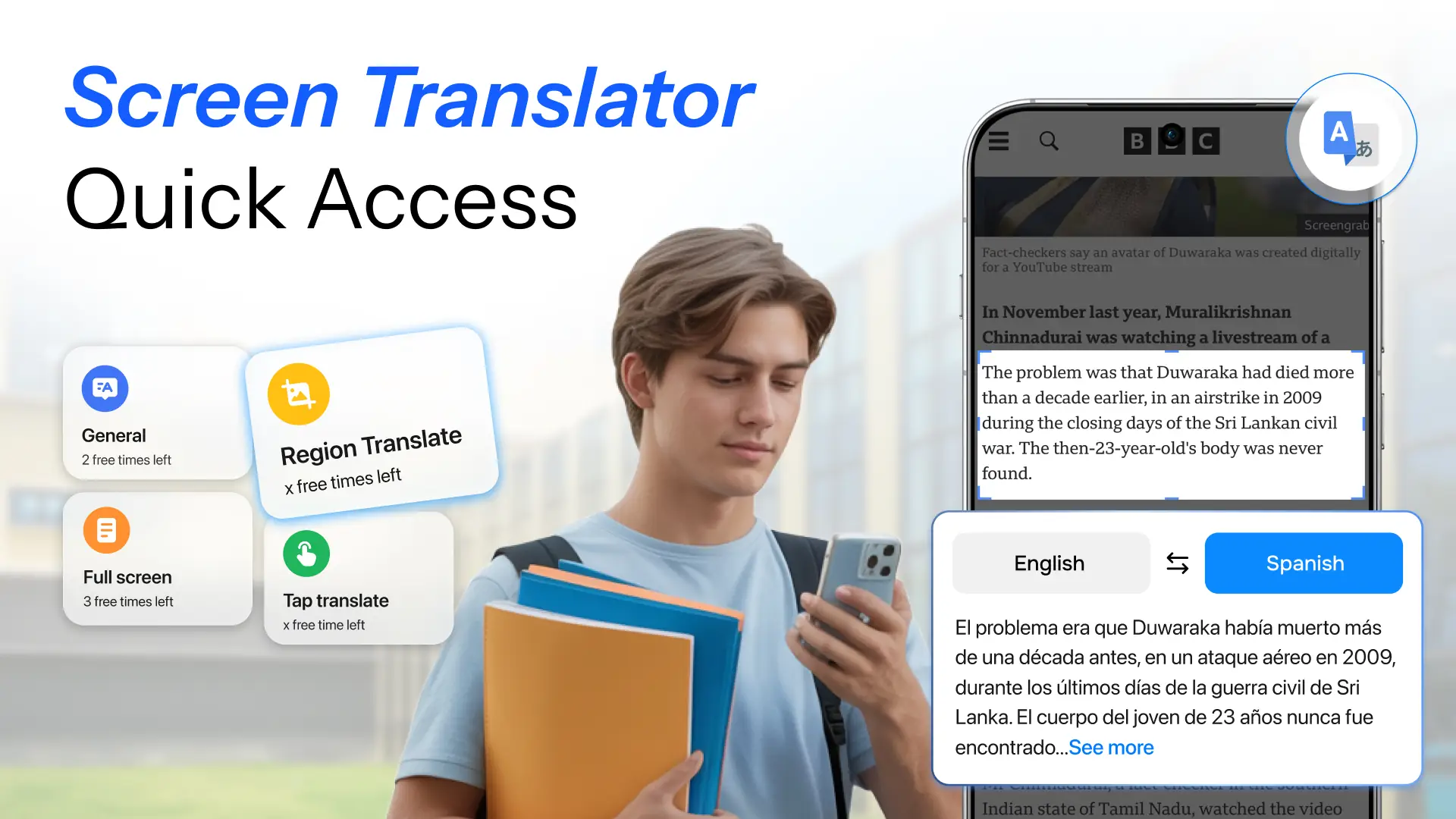 Snímek obrazovky Translate: AI, Camera & Voice 4