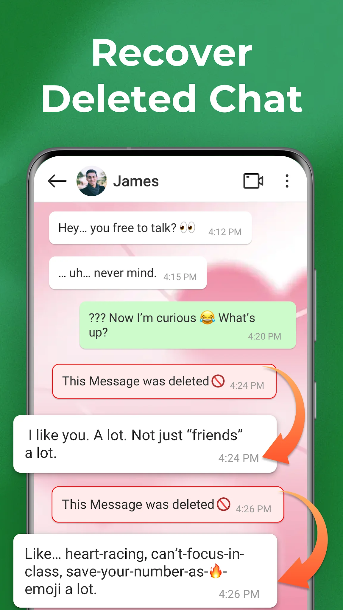 Снимка на екрана Recover Deleted Messages App 3