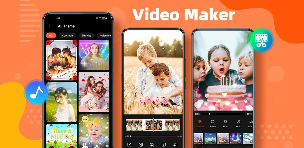 Creatore di video con musica app copertina per Android