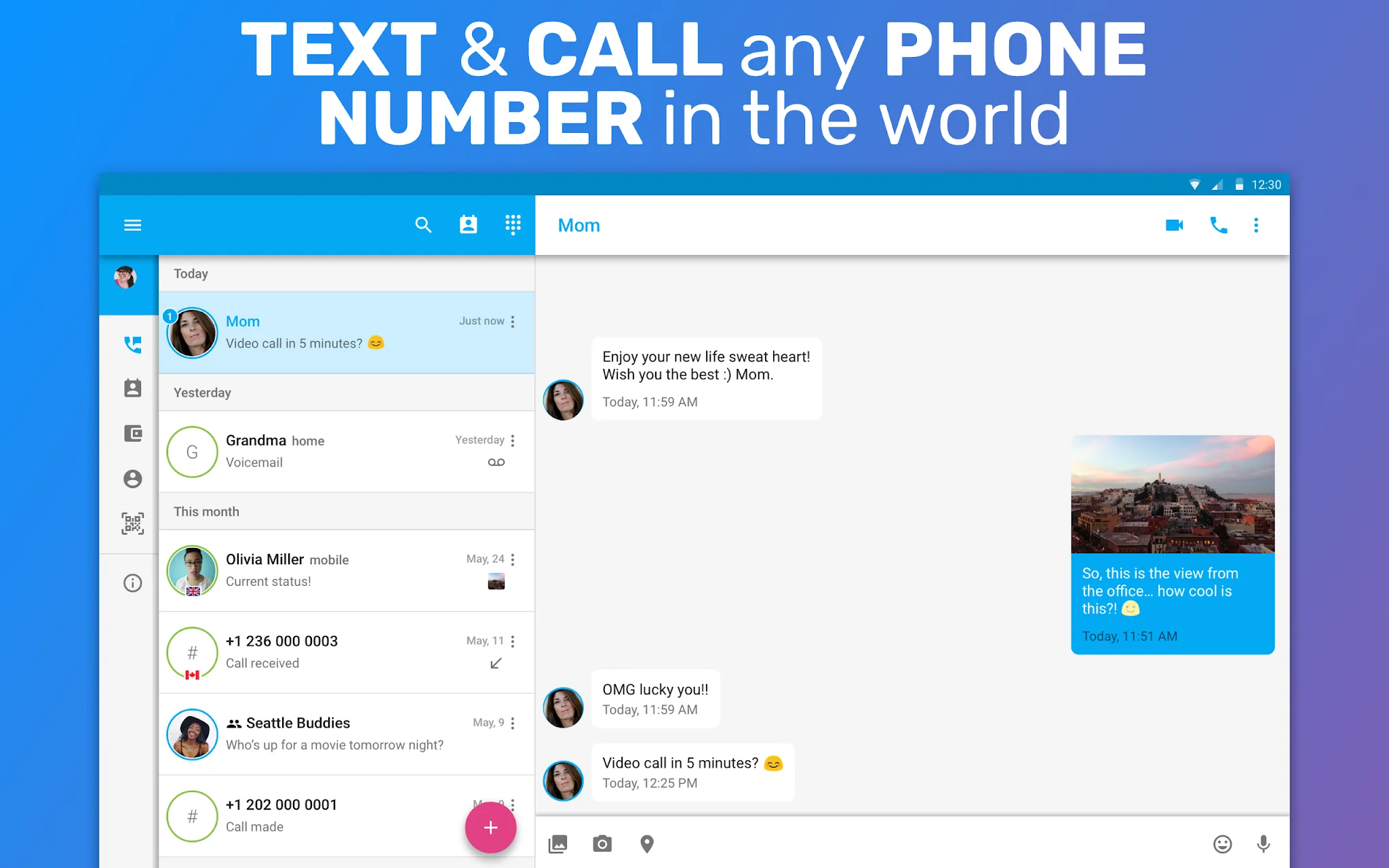 ภาพหน้าจอ TextMe Up Calling & Texts 6