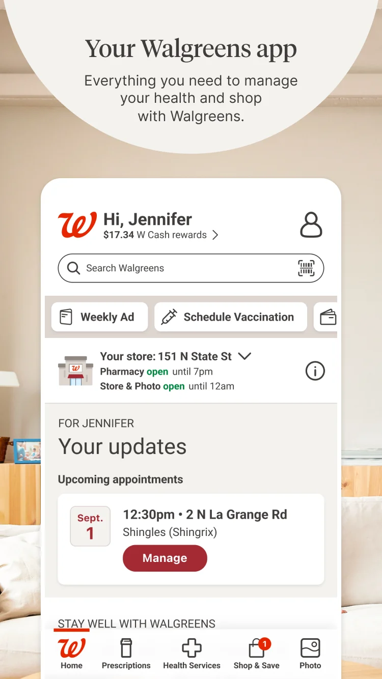 لقطة شاشة Walgreens %د