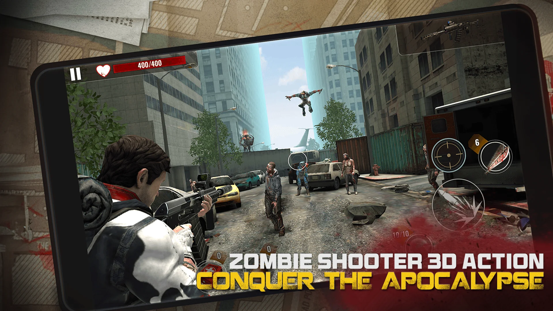 Captura de tela Zombie Hunt: Apocalypse Games 2