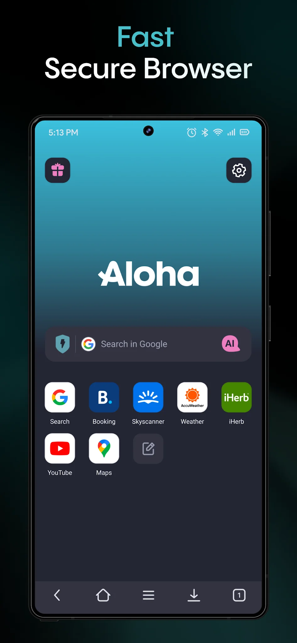 Captura de pantalla Aloha Navegador Privado - VPN 1
