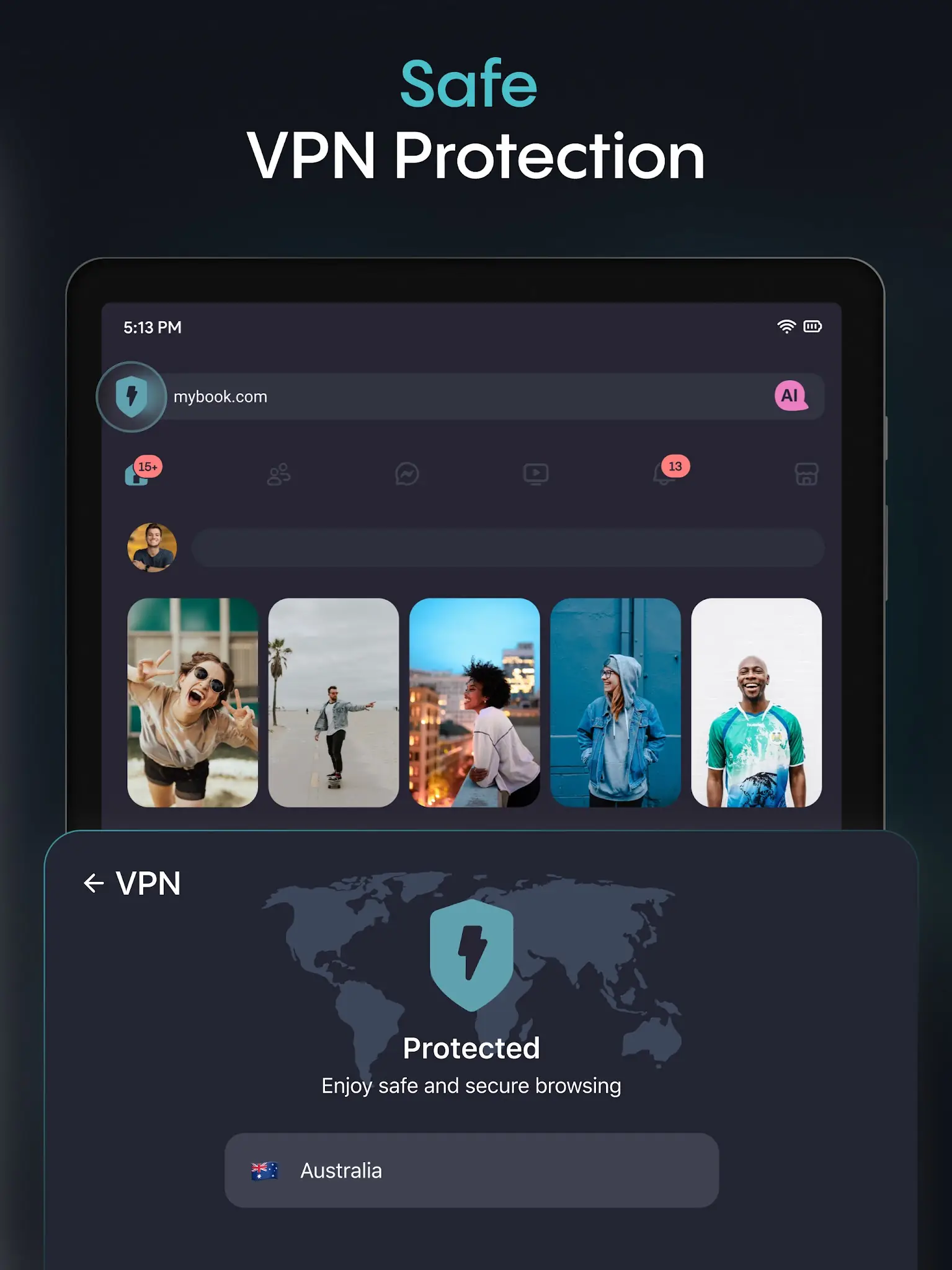 Captura de pantalla Aloha Navegador Privado - VPN 8