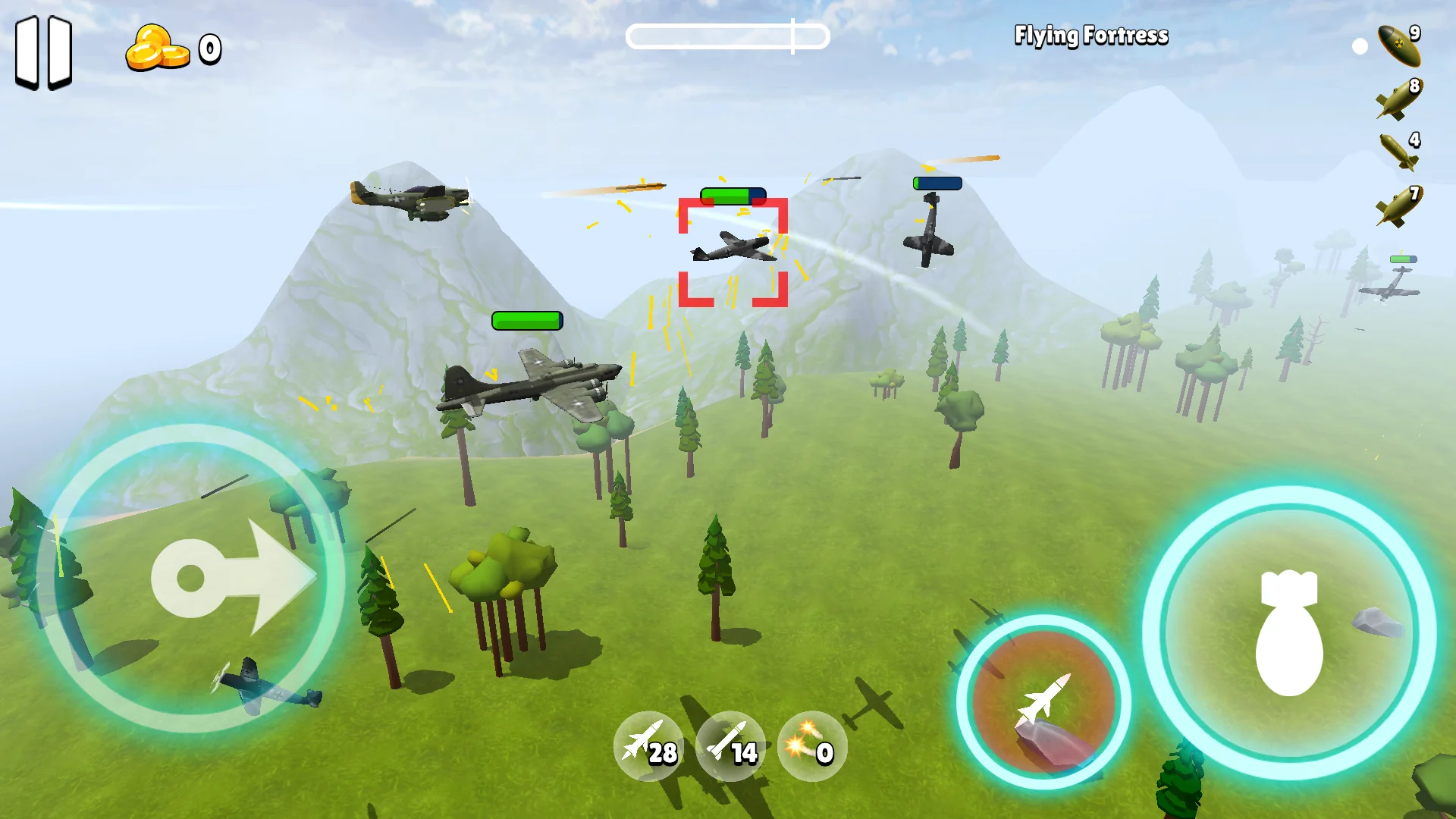 Снимка на екрана Bomber Ace: WW2 war plane game 5