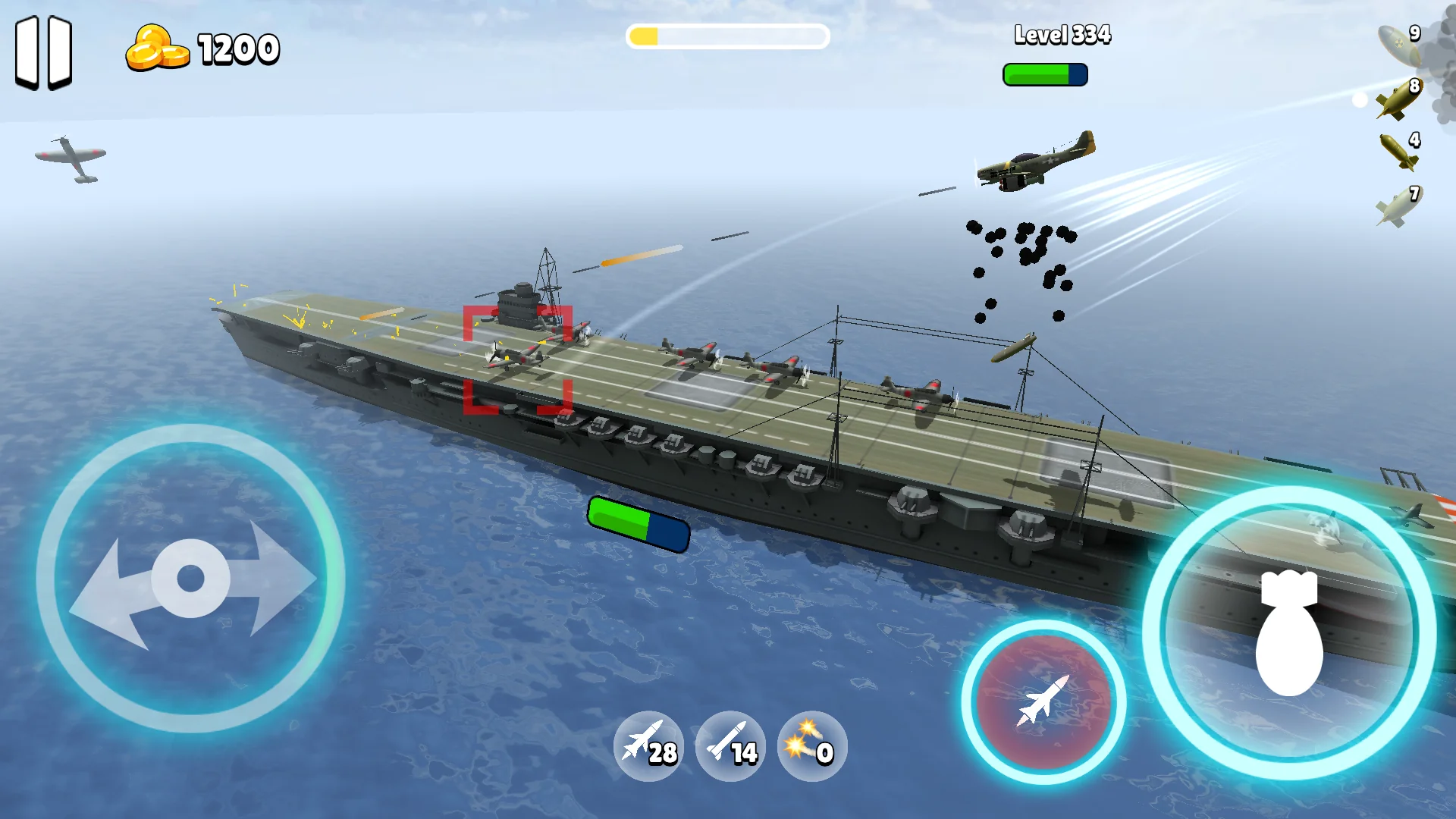 Снимка на екрана Bomber Ace: WW2 war plane game 7