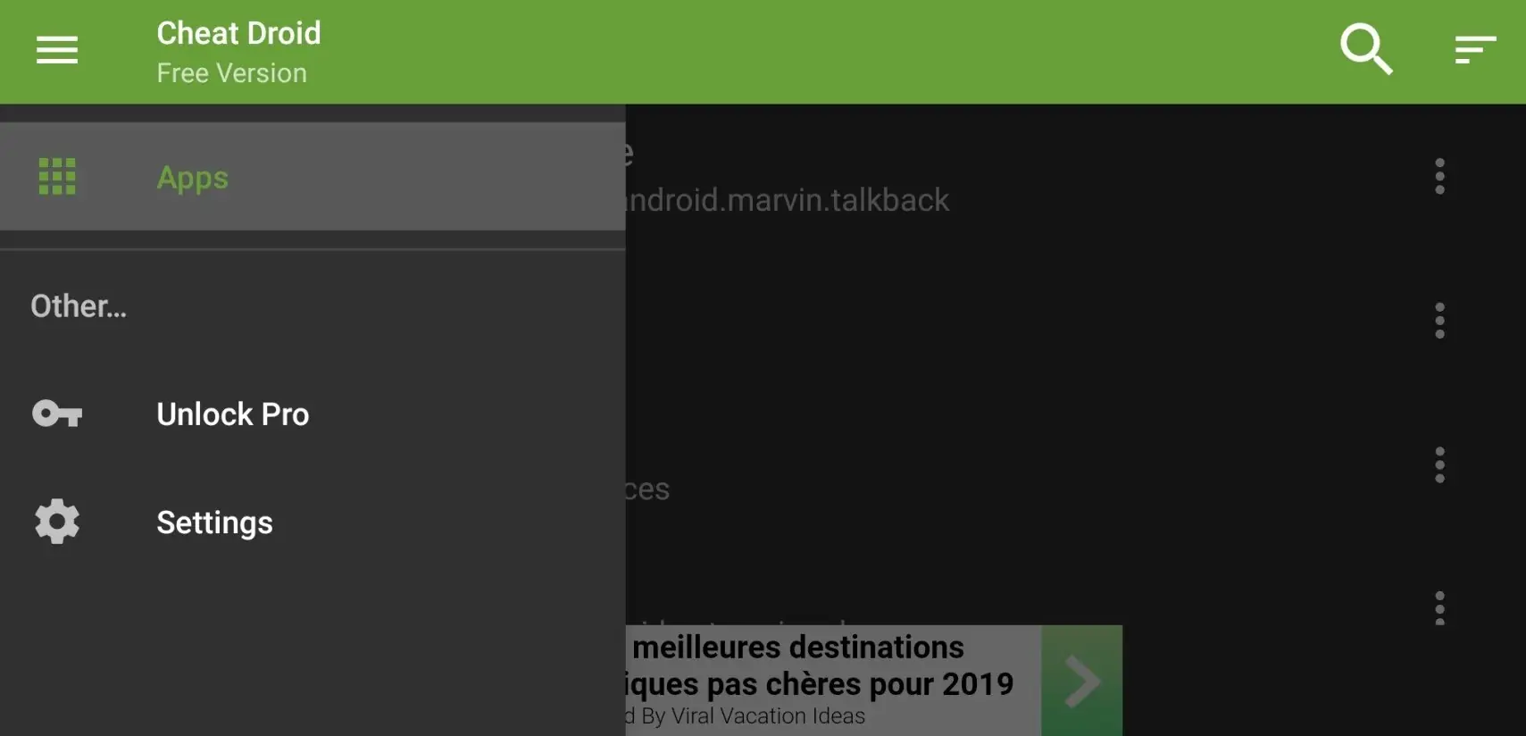 لقطة شاشة Cheat Droid Pro %د