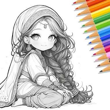 Cute Drawing : Anime Color Fan Icon