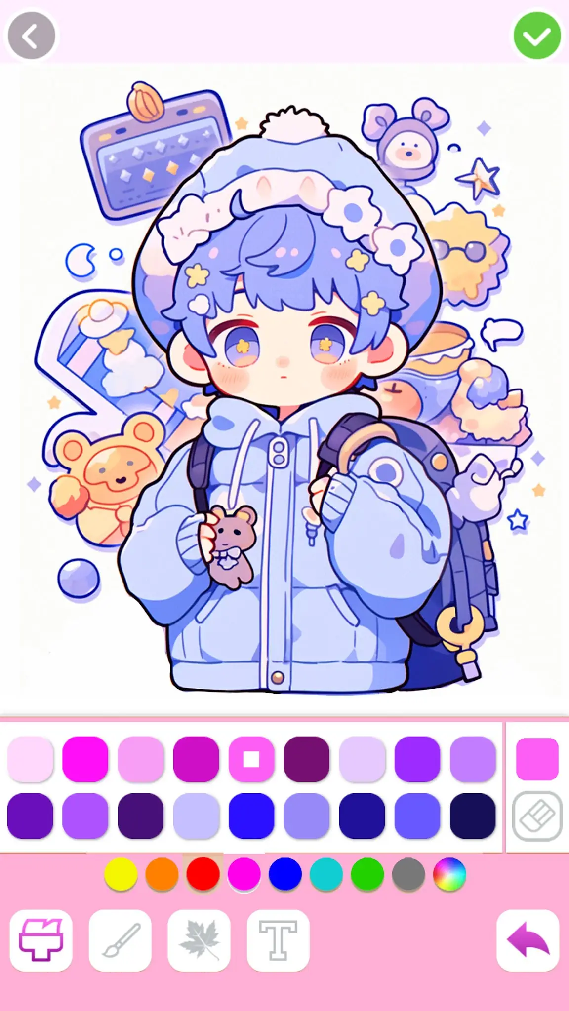 Screenshot Cute Drawing : Anime Color Fan 3
