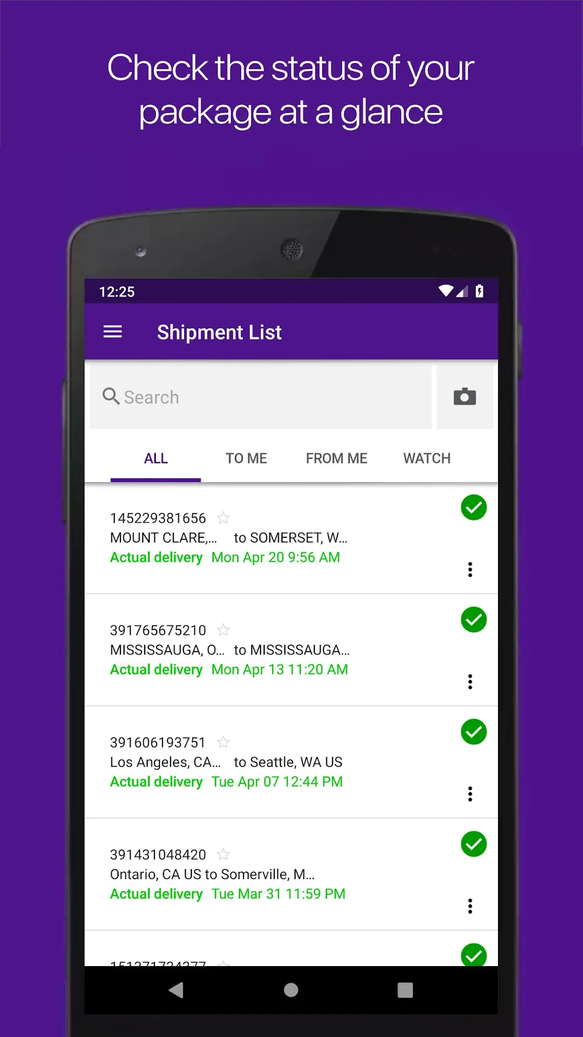 Captura de pantalla FedEx Mobile 2
