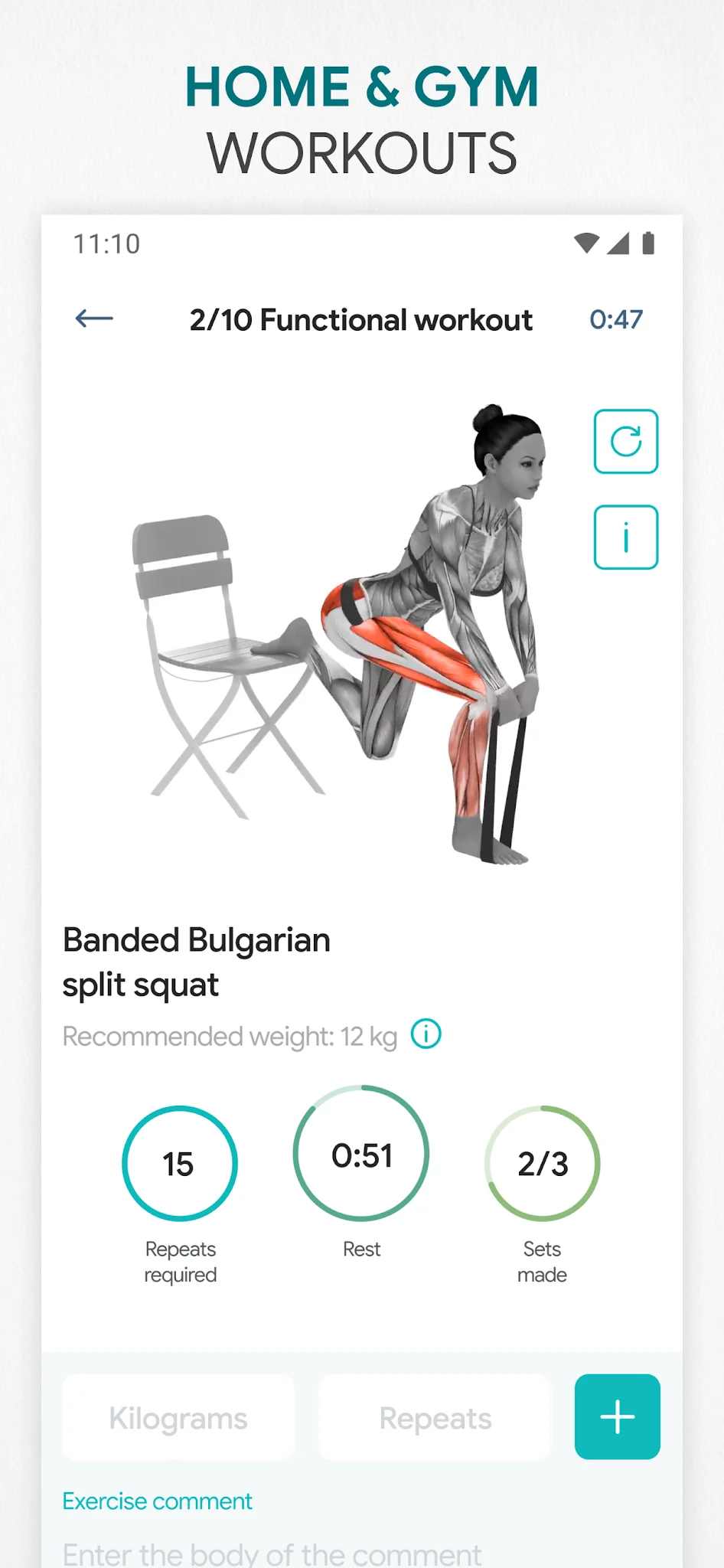 Screenshot Fitness App—Muscle Gym Workout 2