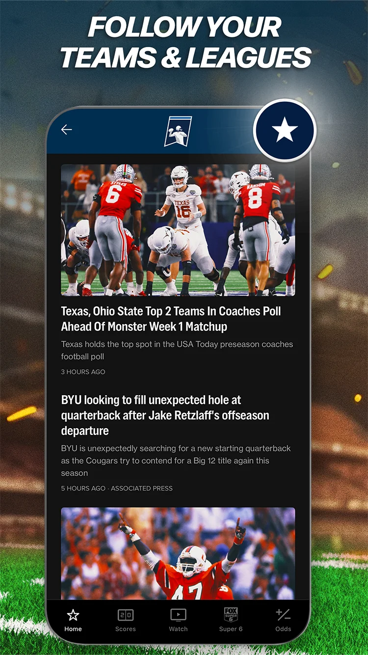 Captura de pantalla FOX Sports: Watch Live Games 2