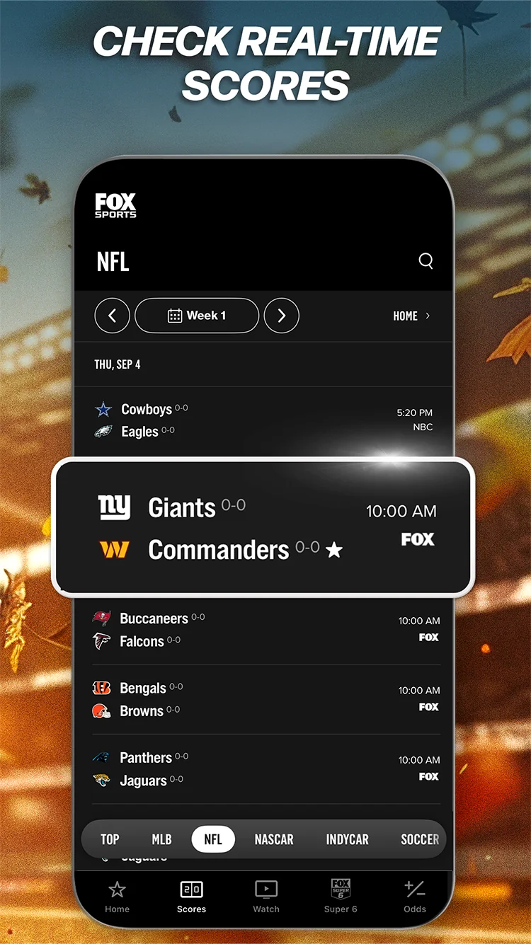 Captura de pantalla FOX Sports: Watch Live Games 6